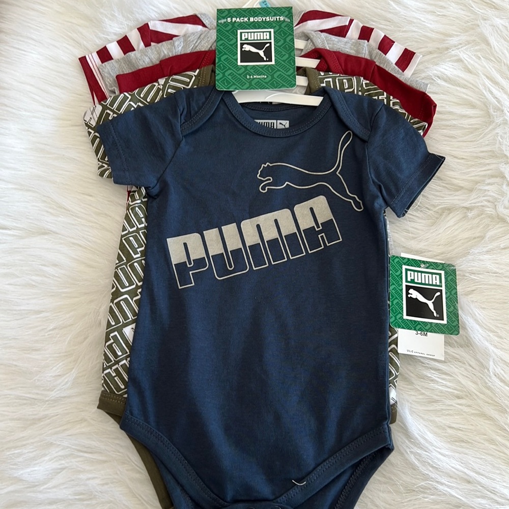 Puma Infant Bodysuit 5Pk